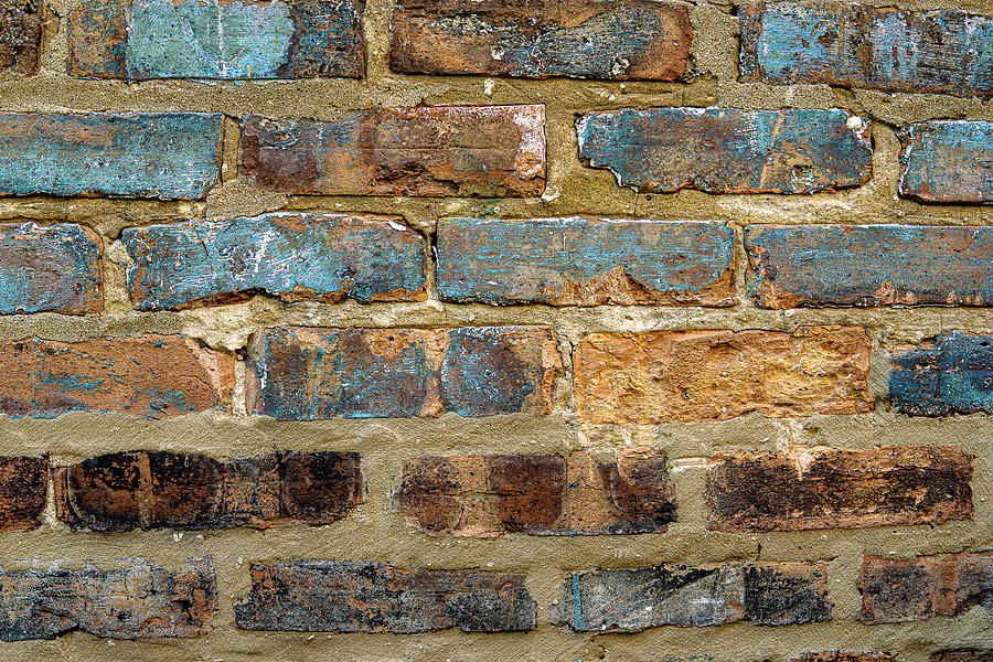 Brick Wall in Ukrainian Village - Chicago, Illinois Photograph by David Morehead