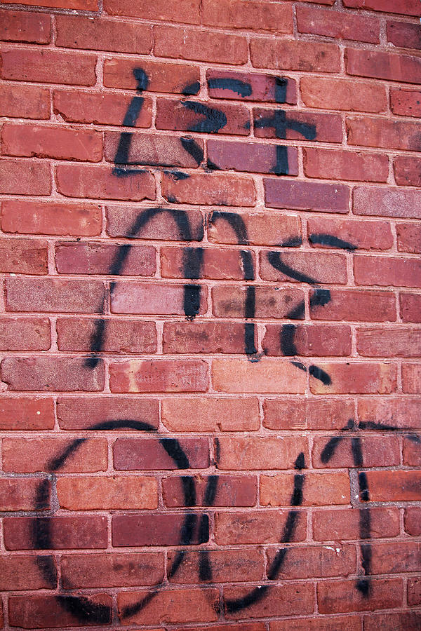 Brick Wall Message Photograph by Cynthia Guinn