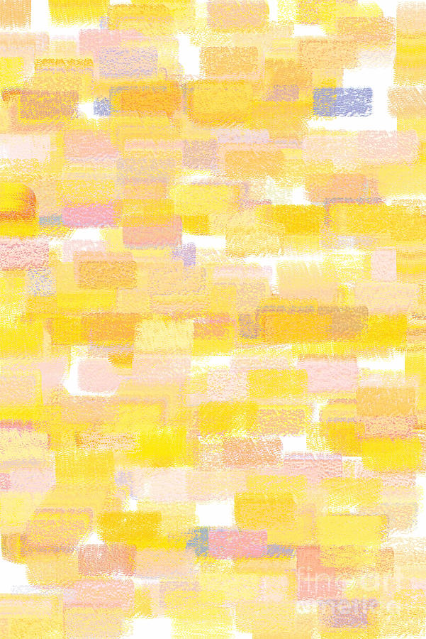 Brick Wall Yellow  Digital Art by Joy Watson