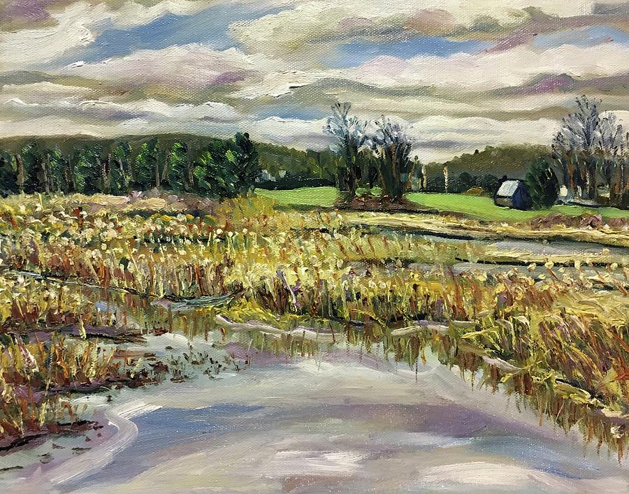 Brick Yard Ponds, Early Spring Painting by Richard Nowak