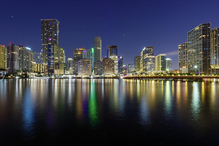 Brickell Skyline at Twilight II Photograph by Claudia Domenig - Fine ...