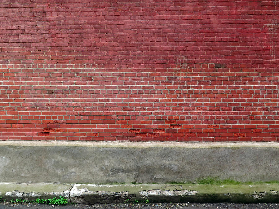 Bricks and concrete wall Photograph by Colors Hunter - Chasseur de Couleurs