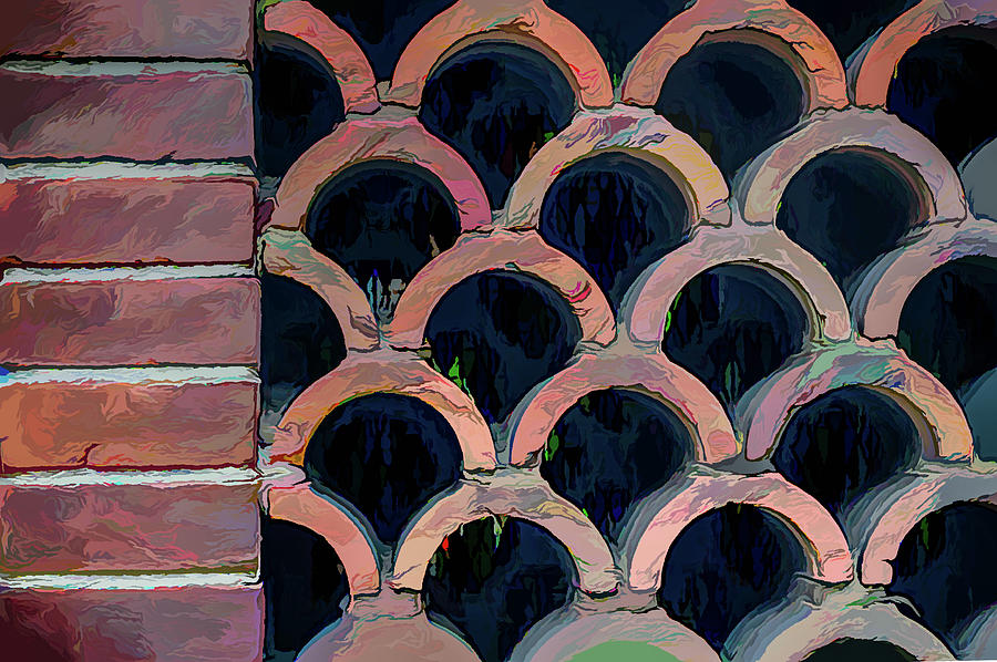 Bricks and masonry tiles Photograph by Alan Goldberg