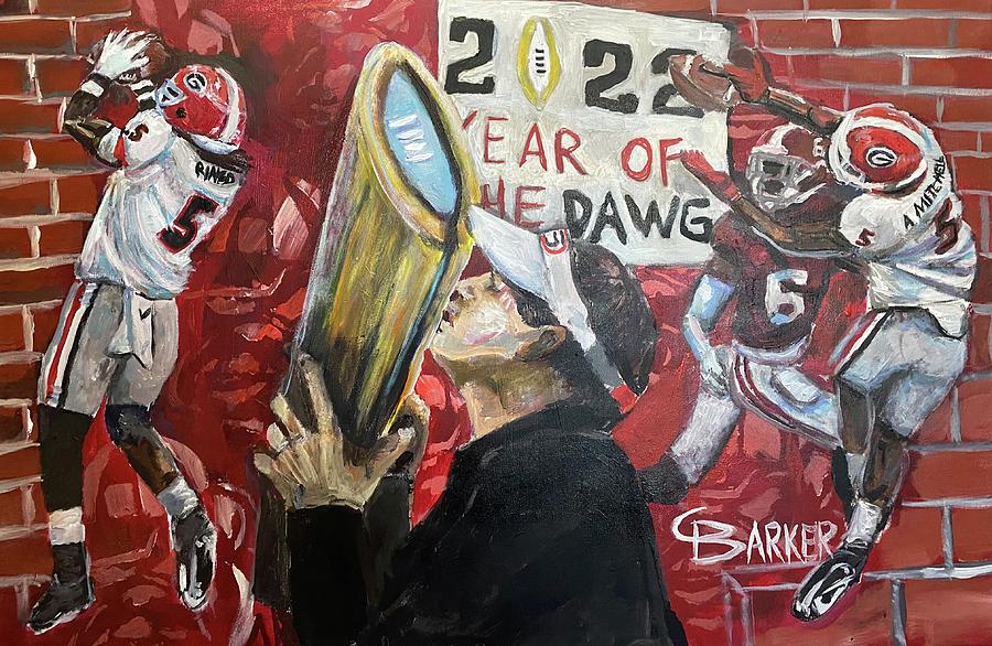 Braves Dawgs mashup I Painting by Chad Barker - Fine Art America