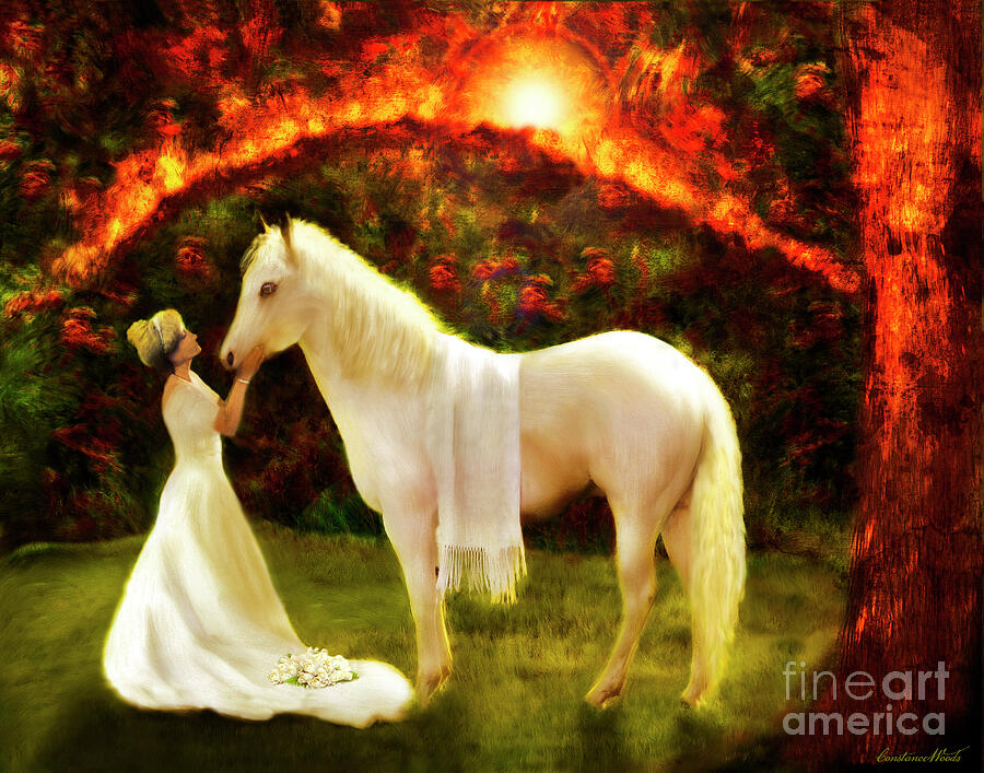 Bridal Revival Fire Painting by Constance Woods Bridal Revival Fire Painting by Constance Woods