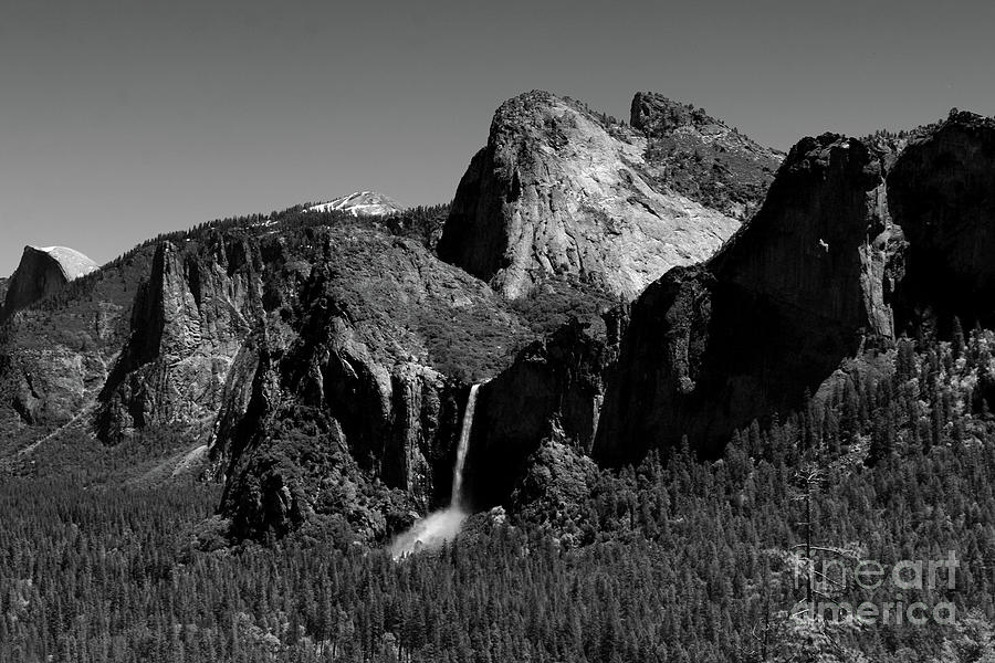 Bridal Vail Falls From Tunnel View Yosemite National Park Photograph by Christiane Schulze Art And Photography