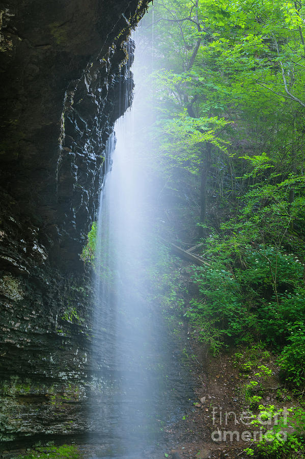 Bridal Veil Waterfall in Ozark Mountains Photograph by Ranjay Mitra