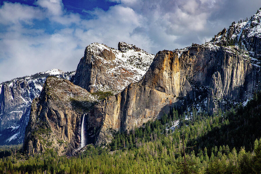 Yosemite National Park Photograph - Bridalveil And The Three Brothers by Bill Gallagher