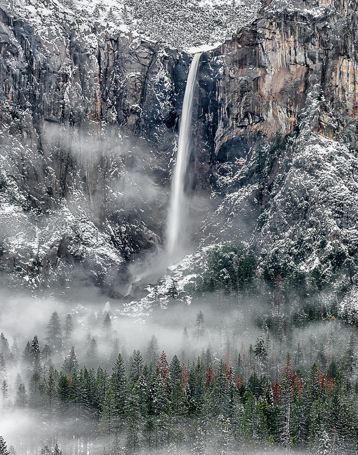  Bridalveil Fall in the fog Photograph by Rudy Wilms