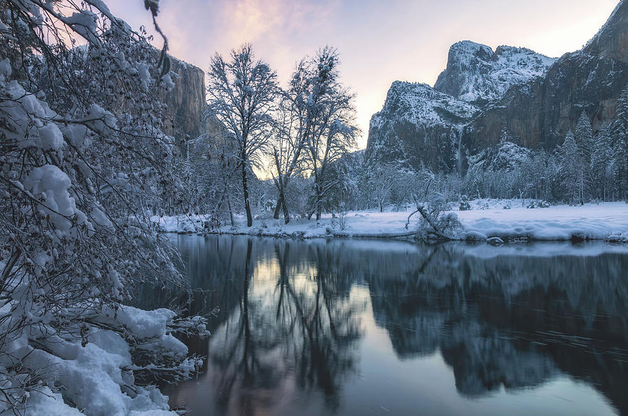 Bridalveil Falls Winter Photograph by Jonathan Nguyen