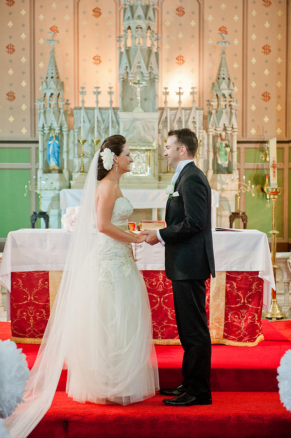 Bride & Groom at church Photograph by Nerida McMurray Photography