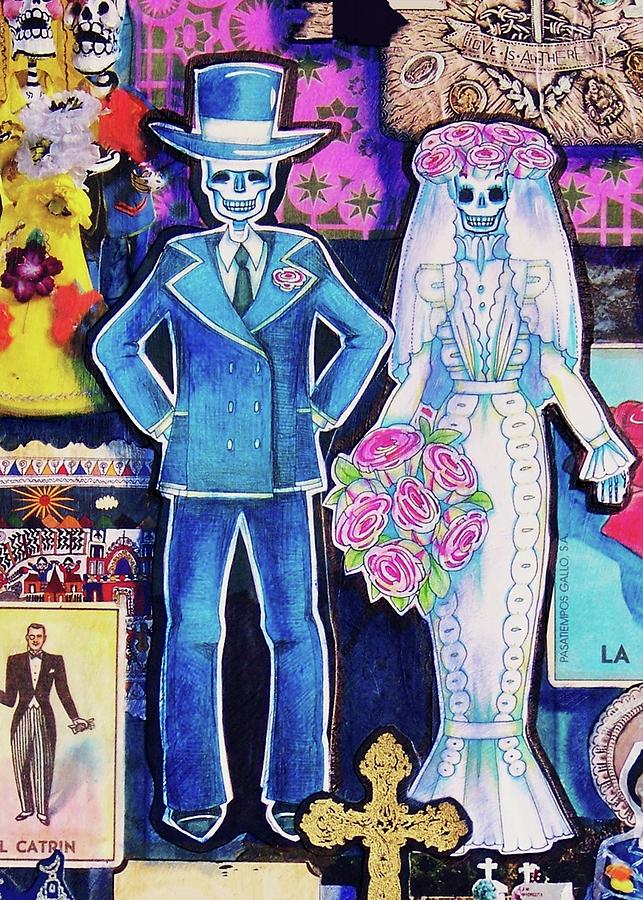 Bride and Groom Mixed Media by Candy Mayer