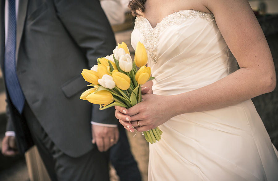 Bride bouquet with tulips for a weeding ceremony. Italy Photograph by Giacomo Augugliaro