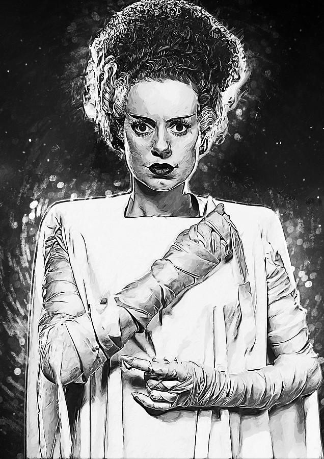 Bride Of Frankenstein Digital Art By Zapista Ou - Pixels