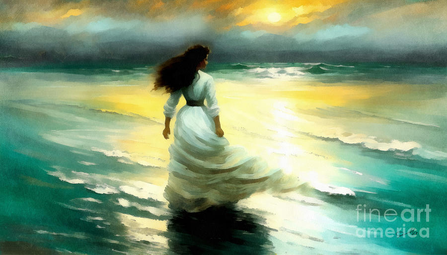 Sunset Painting - Bride of Tides by Mo T