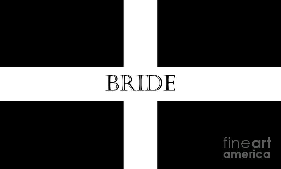 Bride On A Cornish Flag Photograph