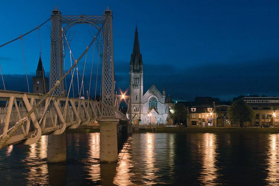 Bridge and church, Inverness Photograph by Daniele Carotenuto Photography
