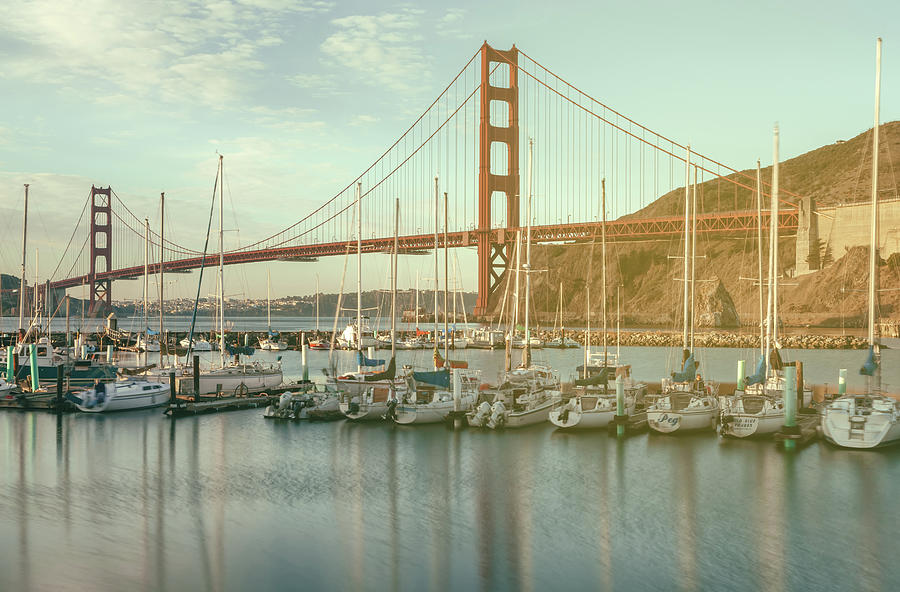 Bridge And Sailboats Photograph by Jonathan Nguyen