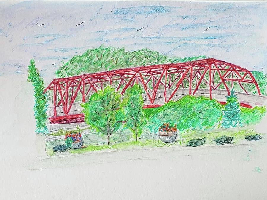 Bridge At Bellamy Park Painting by Branwen Drew