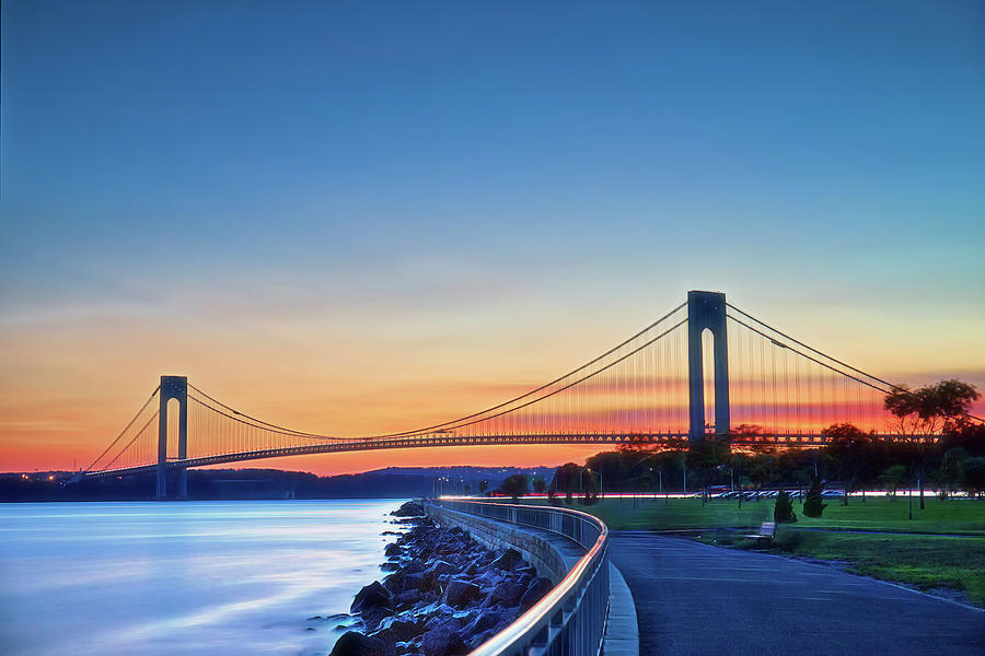 Verrazzano Photograph - Bridge At Sunset by Zev Steinhardt Verrazzano Photograph - Bridge At Sunset by Zev Steinhardt