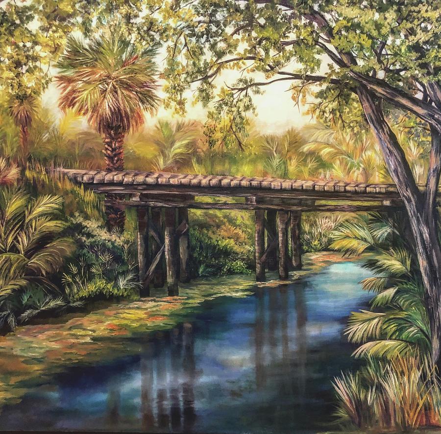 Bridge at the Ranch Painting by Barbara Landry