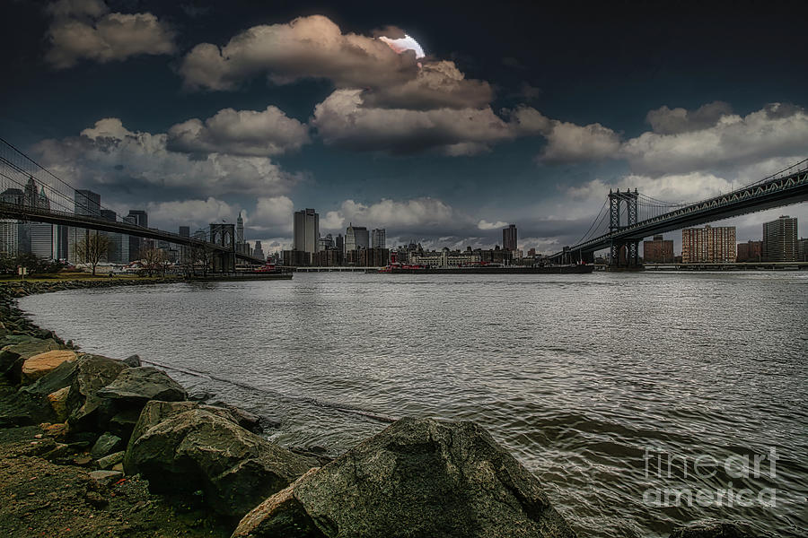 Bridge Brooklyn and Manhattan NYC Panorama  Photograph by Chuck Kuhn