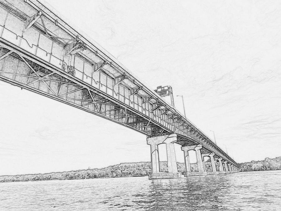 Bridge drawing Digital Art by Tiffany Anne Pettengill - Fine Art America