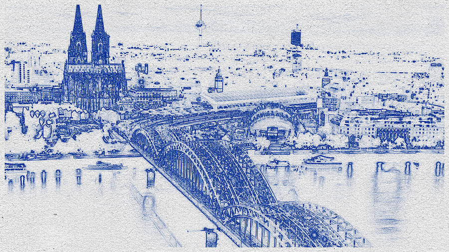 bridge, Germany  Digital Art by Celestial Images