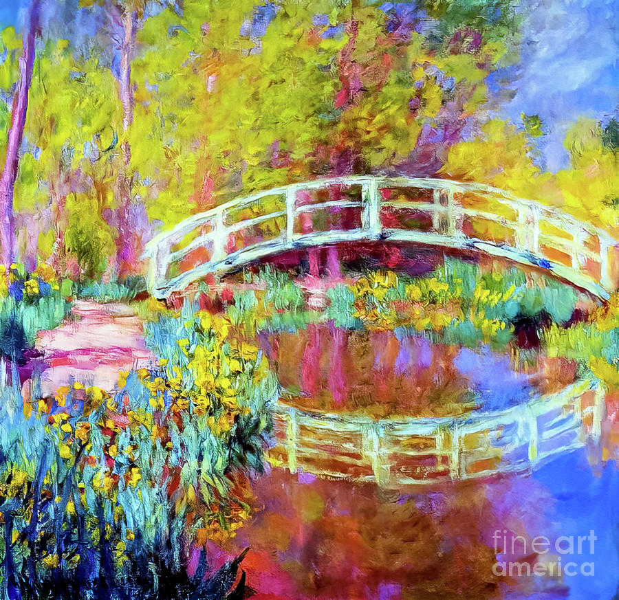 Bridge in Monets Garden by Claude Monet 1896 Painting by Claude Monet