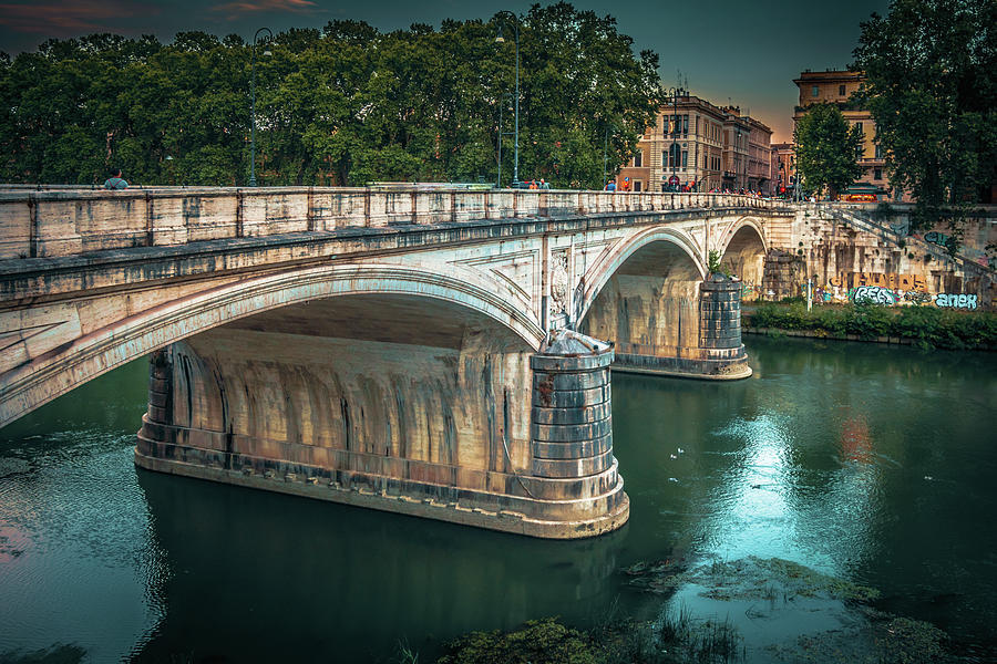 Bridge in Rome Photograph by Bill Howard