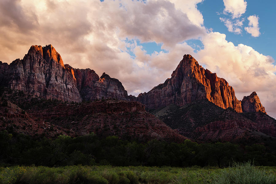 Bridge Mountain and The Watchman Photograph by Andrew Pacheco