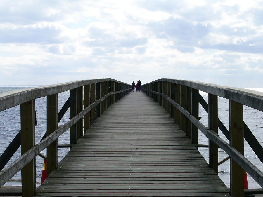 Bridge Out to Sea Photograph by Cenglanddesigns