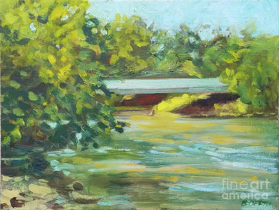 Bridge over Cannon River Painting by Barbara Oertli