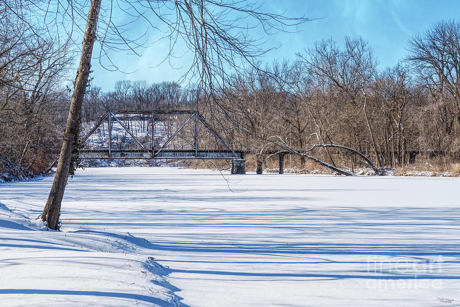 Bridge Over Frozen Lake Springfield Photograph by Jennifer White