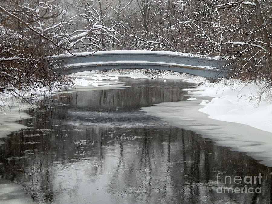 Bridge Over Icy Waters Photograph by Phil Perkins