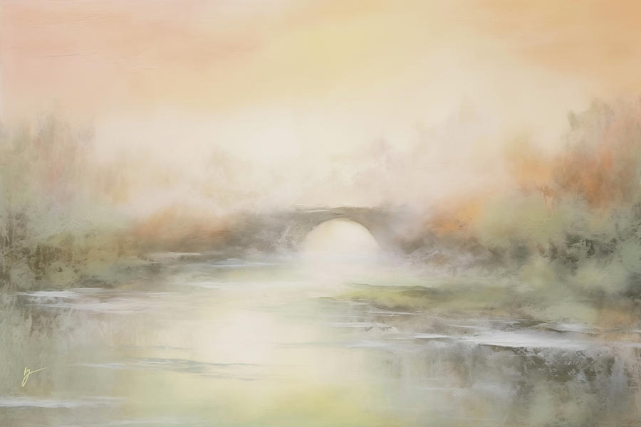 Bridge Over Little Seine Painting by Greg Collins