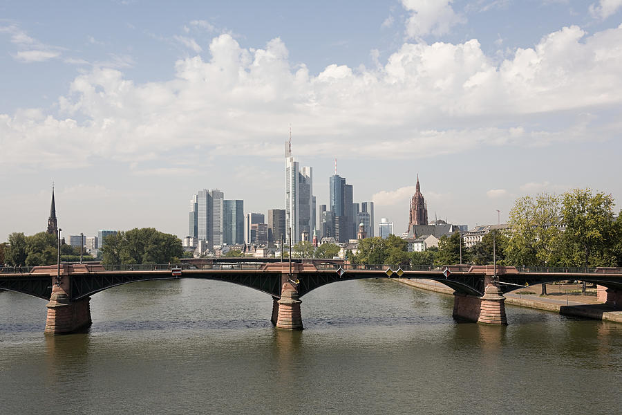 Bridge over main river in frankfurt Photograph by Image Source