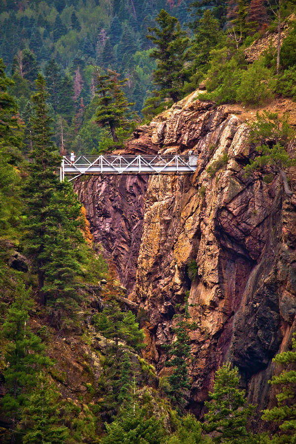 Mountain Photograph - Bridge Over Ouray Gorge by Linda Unger
