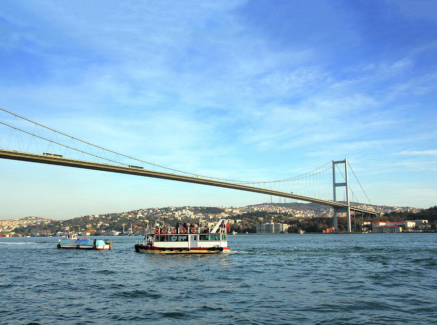 bridge over the Bosphorus Strait in Istanbul Photograph by Mikhail Kokhanchikov