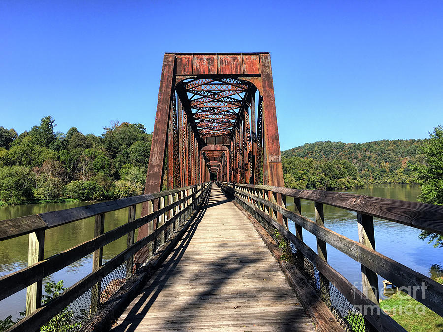 Bridge Over the New River at Hiwassee Virginia Photograph by Kerri Farley