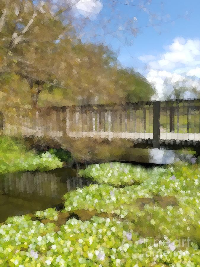 Bridge Over The Pond Digital Art by Rachel Hannah