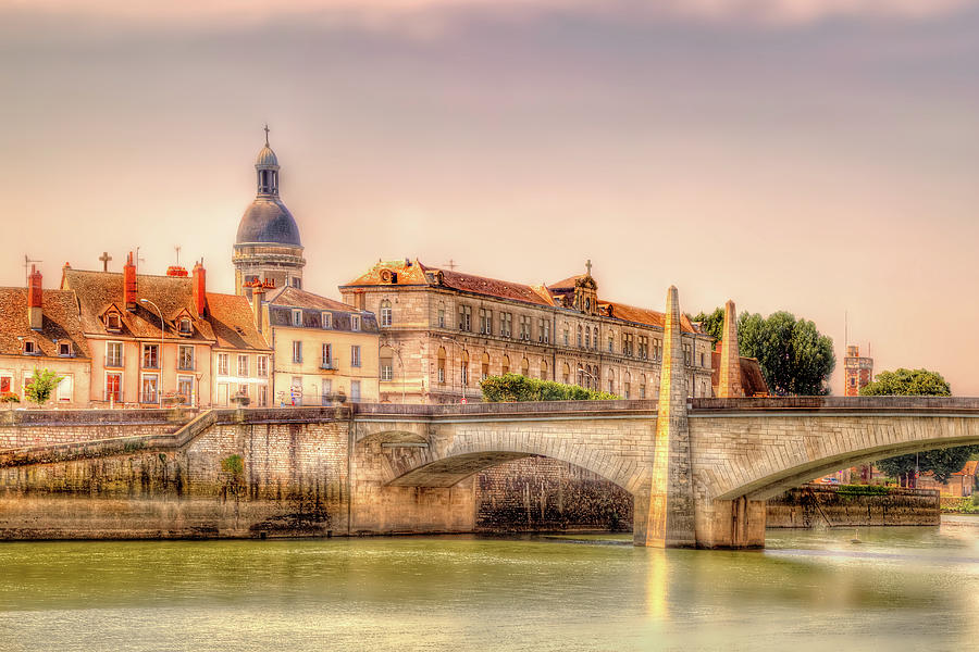Bridge Over The Rhone River, France Photograph by Kay Brewer