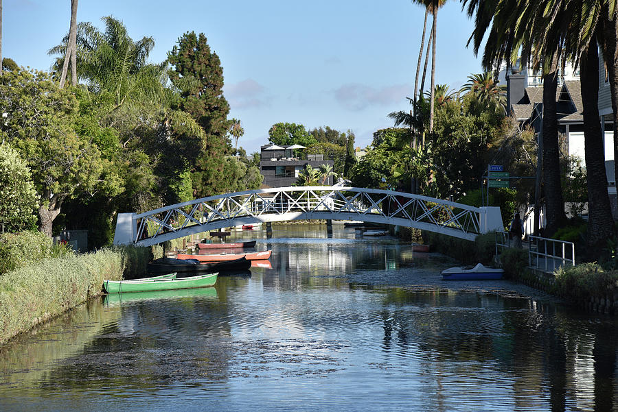 Bridge over the Venice Canals Photograph by Mark Stout
