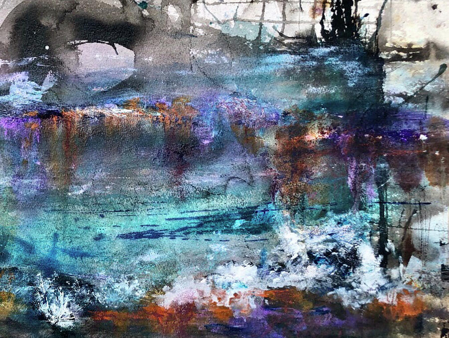 Abstract Painting - Bridge over troubled waters by Mar Hammel