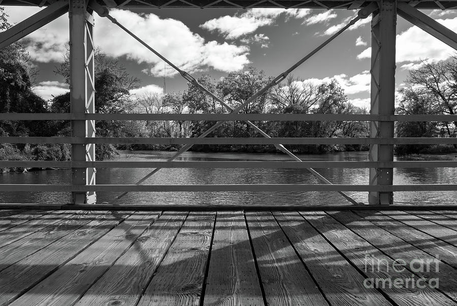 Bridge Steel Bw Photograph