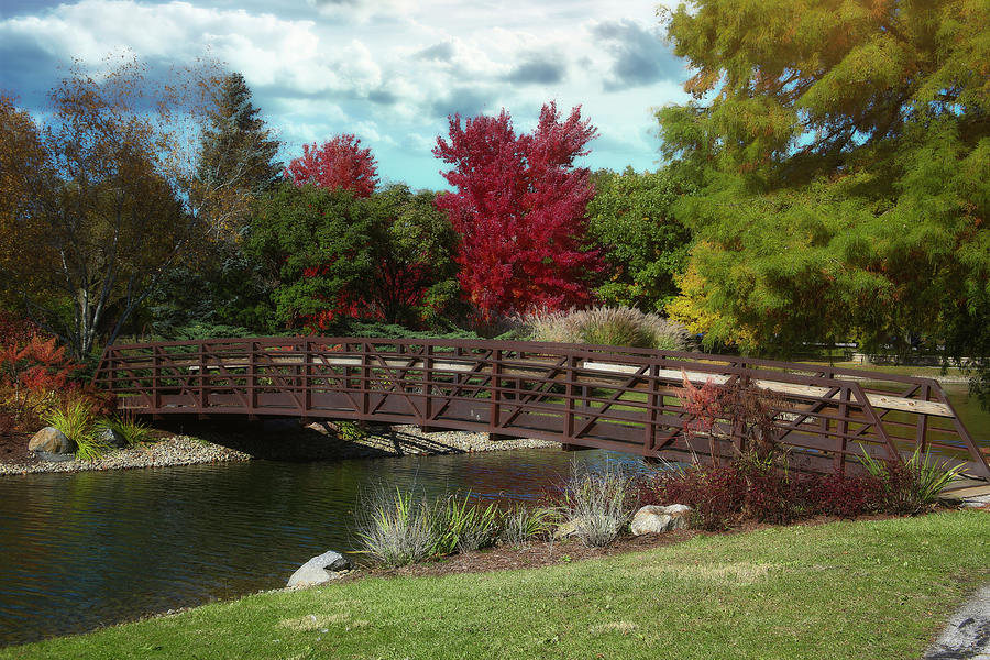 Bridge to Autumn Photograph by Mary Timman