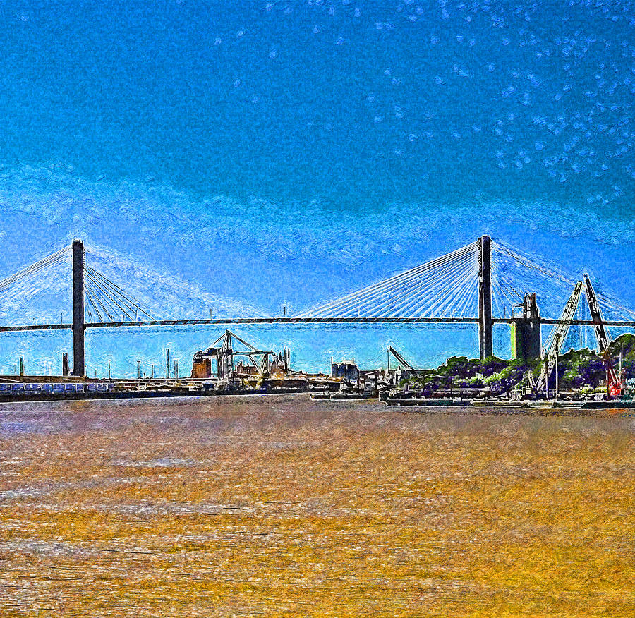 Bridge to Hutchinson Island Digital Art by Island Hoppers Art