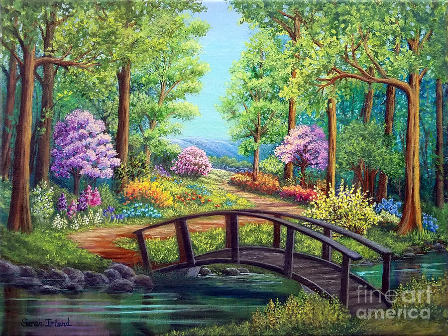 Bridge to Spring Painting by Sarah Irland