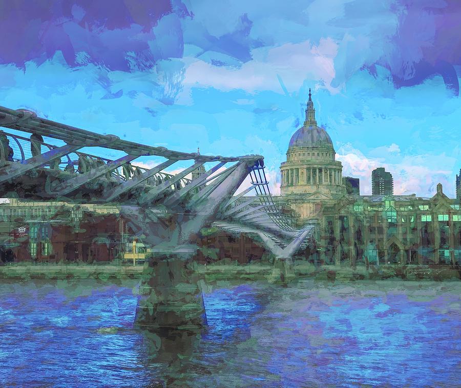 Bridge To St Pauls Digital Art by Mo Barton