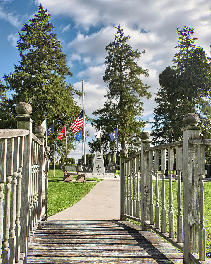 Bridge to Veterans Memorial Photograph by American Landscapes